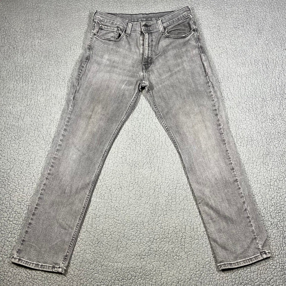 Levis 511 Slim Fit‎ Gray Denim Jeans Mens W34 L30 Stretch WaterLess 04511-5011